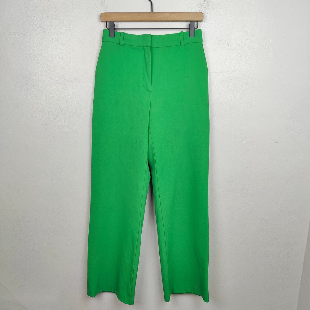 Aritzia Babaton Agency Pant City Wool Womens 4 Green Trousers Career Wool Blend